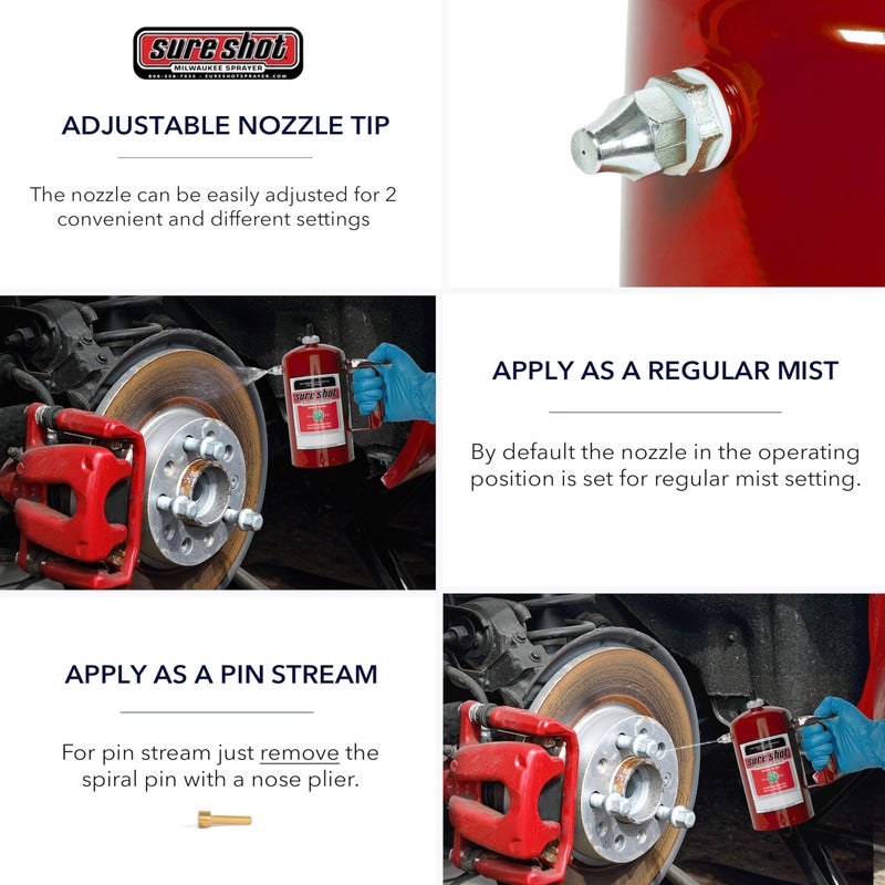 Sure Shot A1000R 1 Quart Enameled Steel Sprayer, Red - Image 5